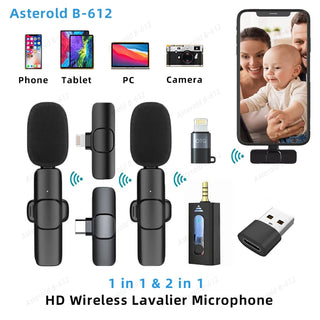 Wireless Lavalier Microphone with Noise Cancelling