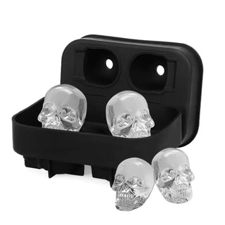 Spooktacular 3D Skull Silicone Mold - Transform Drinks and Treats!