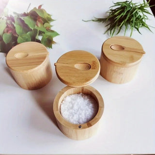 NatureNest Bamboo Spice Jar Set