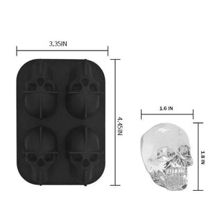 Spooktacular 3D Skull Silicone Mold - Transform Drinks and Treats!