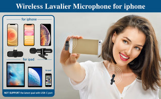 Wireless Lavalier Microphone with Noise Cancelling