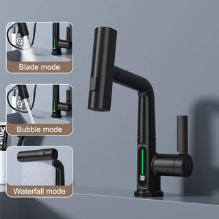 LED Waterfall Faucet: Temperature Display