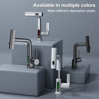 LED Waterfall Faucet: Temperature Display