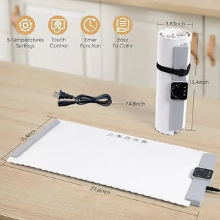 Portable Electric Warming Tray with Temperature Control